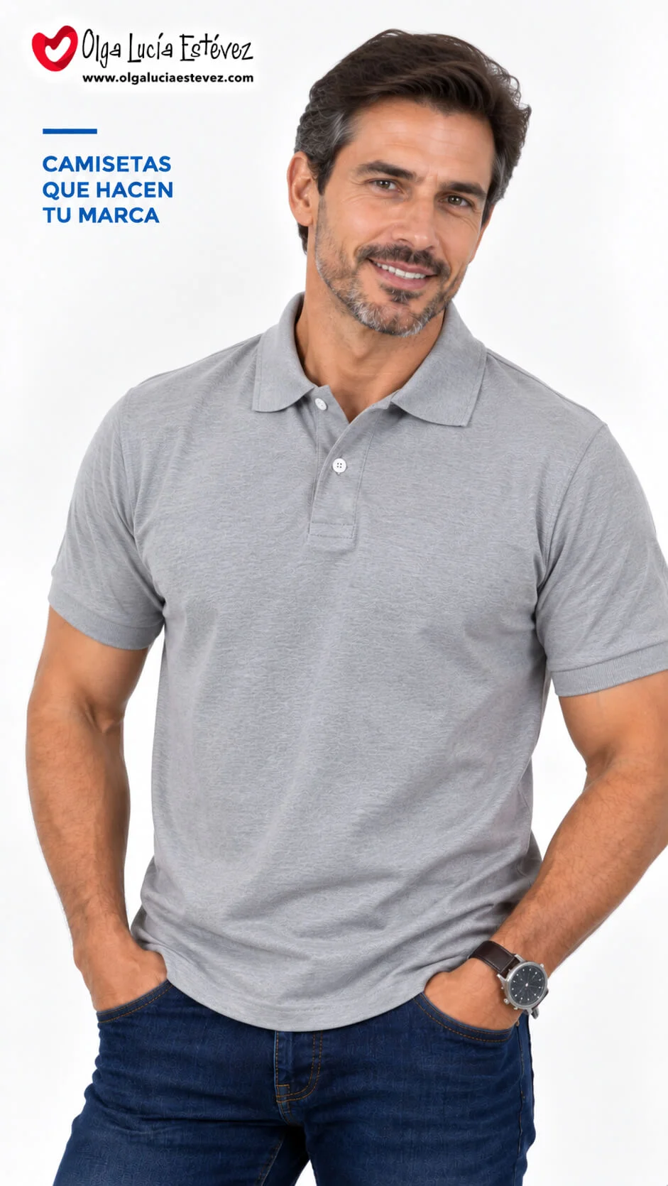 Camiseta polo corporativa color jaspe en algodón para identidad visual y dotación empresarial en Bogotá