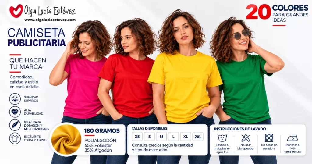 Presentación de camisetas y t-shirts corporativas de alta calidad para empresas y dotación en Bogotá