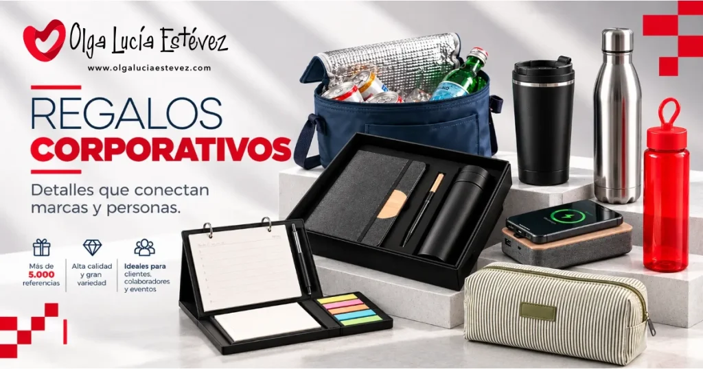 Banner de regalos corporativos articulos promocionales y obsequios empresariales en Bogota - Olga Lucia Estevez