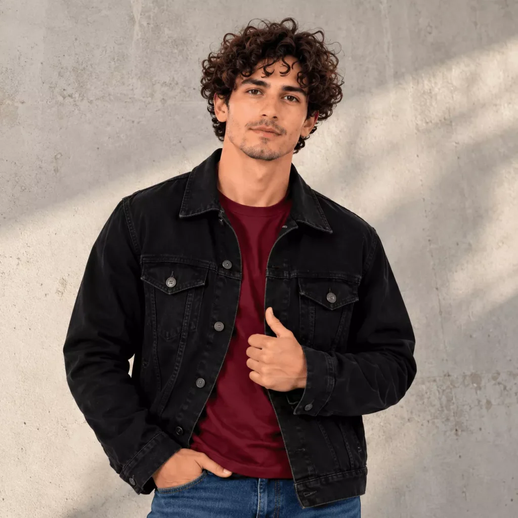 Chaqueta vaquera negra corporativa personalizada para Capital Studios Karaoke en Bogotá