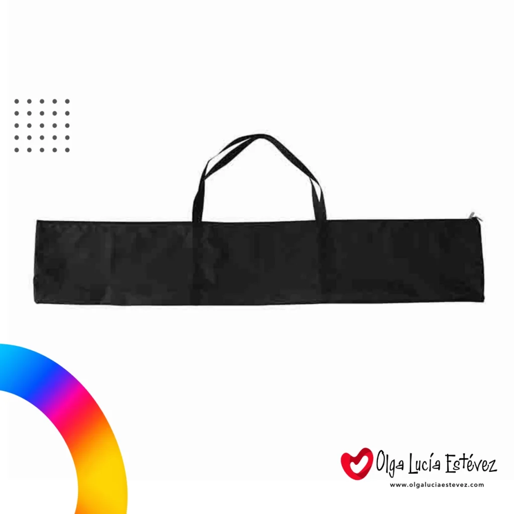 Bolso de lona negro para transporte y protección del kit de backing tela tipo funda