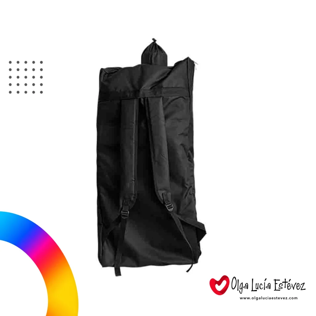 Morral de transporte con cargadores acolchados para llevar el kit de stand publicitario redondo
