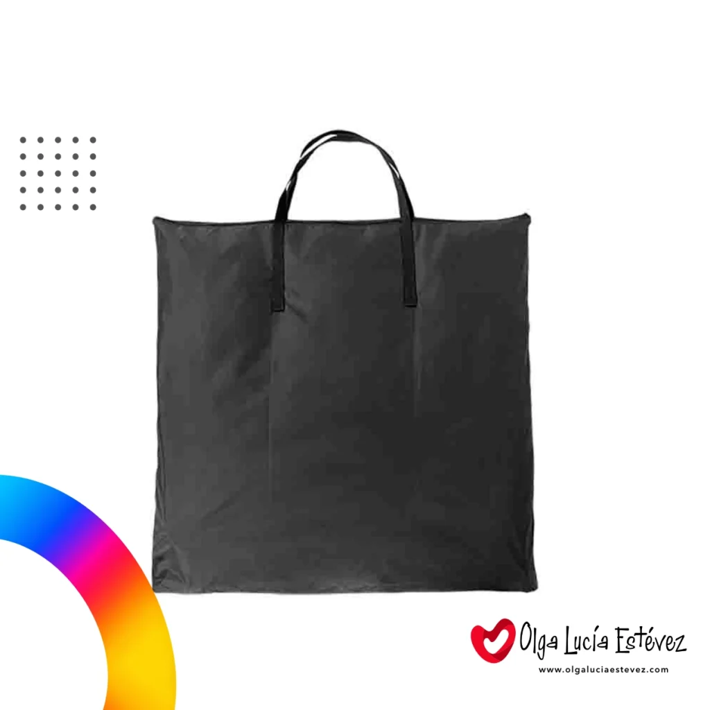 Bolso de lona negro reforzado para guardar y transportar el stand plástico portátil